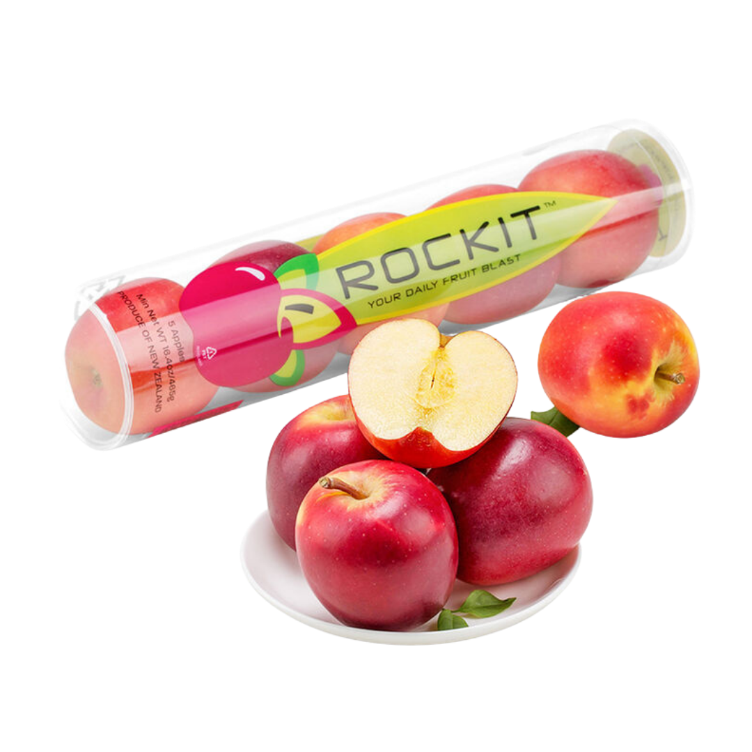 The ultimate snack-sized apple! Rockit Apples are naturally small, incredibly sweet, and exceptionally crunchy. Perfectly washed and packed in a convenient tube for healthy snacking anytime, anywhere.